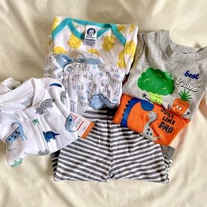 NEWBORN BABY BUNDLE, 5 items NWT/NWOT, 1 item used